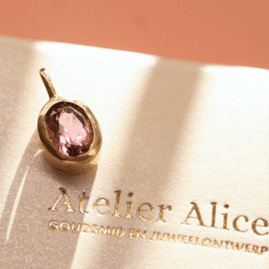 Hanger in eigen goud met tourmalijn